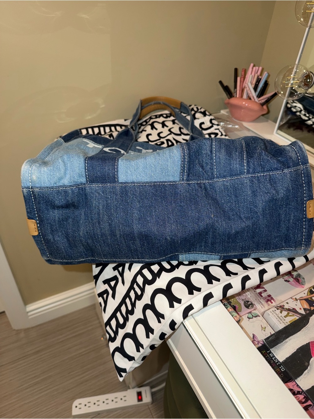 Marc Jacobs Blue Patchwork Denim Tote Bag - Picture 7 of 9
